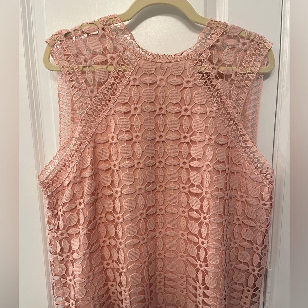 Pink Laundry by Shelli Segal Lace Tank XL